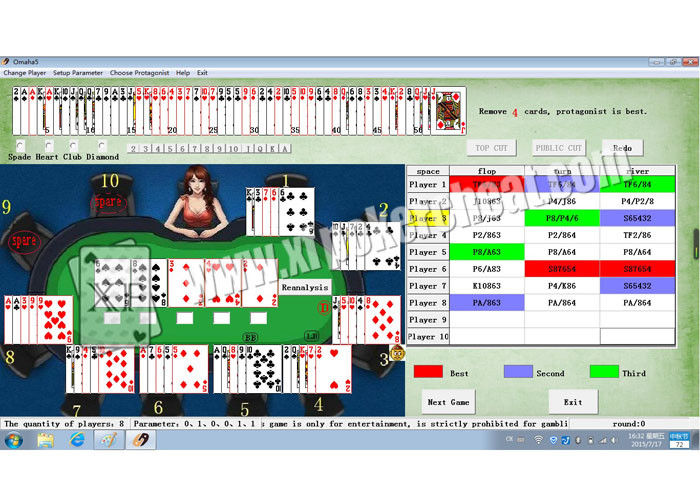 เวอร์ชั่นภาษาอังกฤษ Omaha 5 Cards Poker Software โกงอุปกรณ์