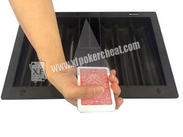 ถาดถาดหนังอ่านการ์ดเล่นที่มองไม่เห็นการสนับสนุนเกมเท็กซัสโฮลเด็ม