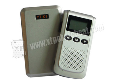 อุปกรณ์เสริมการเล่นการพนันพลาสติกสีเทา YT K1 Wireless Spy Receiver and Talker